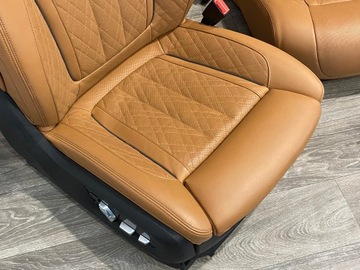 фото thumb №9, Bmw 7 g12 сидіння диван обшивки салон повний коньяк