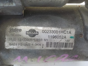 фото thumb №7, Nissan micra k13 13r 1.2 80km стартер 233001hc1a 23300-1hc1a
