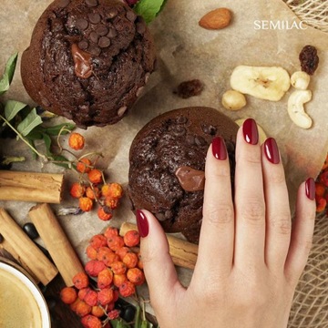 lakier hybrydowy SEMILAC 404 BLACK BEANS MUFFIN