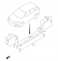 фото thumb №12, Suzuki vitara iii 2015- молдинг порог левая