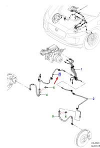 фото thumb №1, Jaguar i-pace x590 to правий brake шланг brake труба rhd t4k16686 original