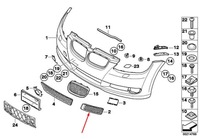 фото thumb №9, Bmw 3 e92 передняя часть бампер правый lower решётка 51117154722 7154722 2010 oem