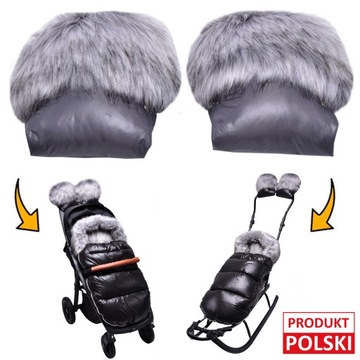 ОЧЕНЬ ТЕПЛЫЙ Муфта Перчатки на меху для коляски.