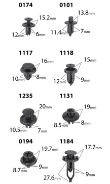 фото thumb №10, Застібки автомобільні do оббивка кліпси кліпси набір 625 кліпси + знімач