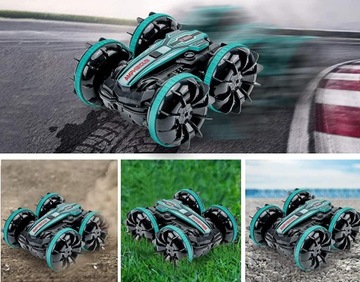 ДИСТАНЦИОННО УПРАВЛЯЕМАЯ РАБОТА С ЖЕСТАМИ АМФИБИЯ 2 ПУЛЬТА 4x4 ПЛАВАЮЩАЯ НА 360°