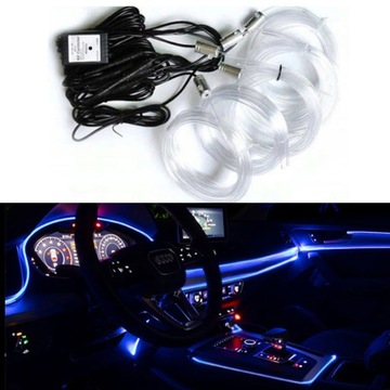 Автомобильный оптоволоконный комплект RGB AMBIENT 6M LED