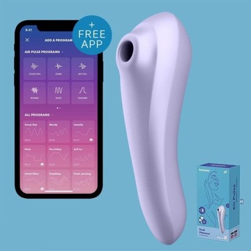 Вибратор Satisfyer Dual Pleasure с приложением (фиолетовый)