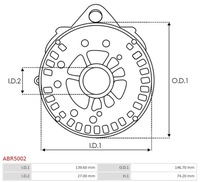 фото thumb №2, Кронштейн, фланець привідний генератора as-pl abr5002