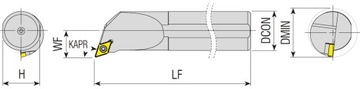 Расточная оправка для токарных станков A10H SDQCR 07 DCMT PLATE +H