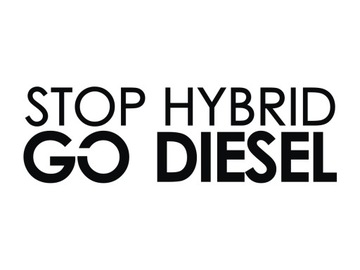 Naklejka na auto STOP HYBRID PETROL DIESEL wzory