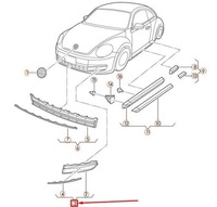 фото thumb №5, Vag vent чорний хром do volkswagen beetle 2012 2016 оригінальний