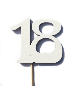 TOPPER PIK 18 prezent ciasto 6 SZT urodziny kwiaty