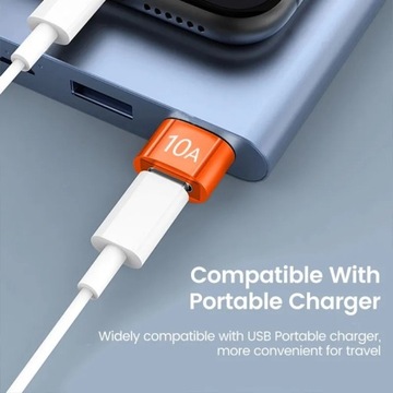 АДАПТЕР АДАПТЕР-ПРЕОБРАЗОВАТЕЛЬ OTG USB 2.0 В USB TYPE C 10A БЫСТРАЯ ЗАРЯДКА
