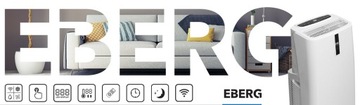 Klimatyzator przenośny EBERG ENVA 3,5kW 4w1 WiFi osuszacz 56l/24h+ClimaLock