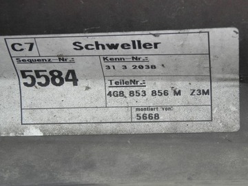 фото thumb №7, Audi a7 c7 s7 рестайлінг lz3m s line планка накладка порога порогова права