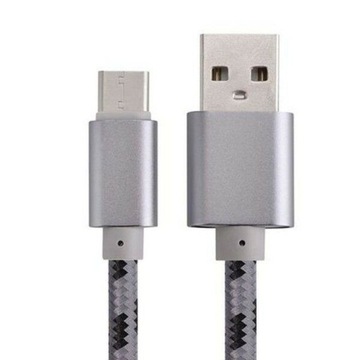 КАБЕЛЬ БЫСТРОЙ ЗАРЯДКИ USB / TYPE-C, плетеный, 2 м