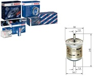 фото thumb №1, Фильтр топлива chevrolet aveo 1,2-1,4 06- bosch