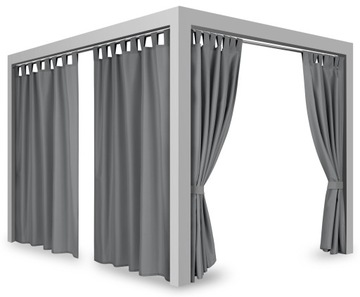 Zasłona ogrodowa TARAS balkon ALTANA 150x200 szelk OPASKA do upięcia GRATIS