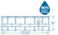 Каркасный садовый бассейн 427x84см Bestway 17в1