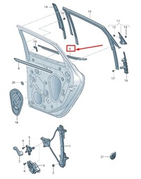 фото thumb №1, Seat arona kj rear правий outer window отвір ущільнювач 6f9839476e3q7