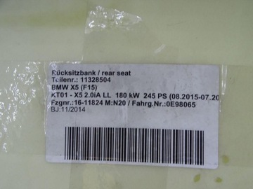 фото thumb №15, Bmw x5 f15 13-18 сиденья комфорт диван бежевая кожа европа 5 человек 40km