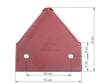 Лезвие комбайна Massey Ferguson 206236M1