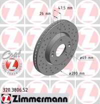 фото thumb №2, Тормозные диски тормозные колодки zimmermann sport перед kia venga