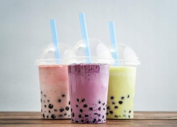 Słomki Bubble Tea plastikowe ŚCIĘTE wielokrotnego użycia 1,2cm 20cm 200szt