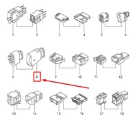 фото thumb №8, Porsche taycan 6 pin плоский contact housing правый 1j0973833