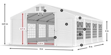 Коммерческие палатки 5x8 м для свадеб и мероприятий DAS 560 S