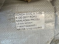 фото thumb №14, Honda civic x type r type-r молдинг накладка порог левая порог левый новый oem