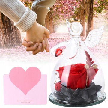 ПОДАРОЧНЫЕ КОРОБКИ ETERNAL ROSE GLASS DOME ANGEL