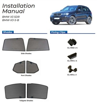 фото thumb №15, Шторки сонцезахисний bmw x3 f25 10- захисні накладки ролети сонцезахисний