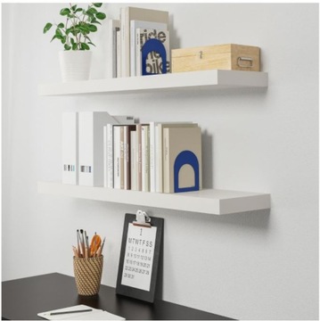 ПОЛКА НАСТЕННАЯ IKEA LACK 110x26 см БЕЛАЯ
