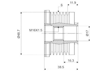 фото thumb №2, Колесо ременное генератора renault valeo