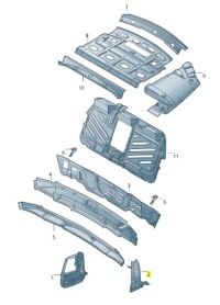 фото thumb №7, Вставка заднего левого панель конечный vw passat oem номер 3b9813331e