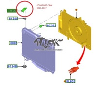 фото thumb №11, Кронштейн верхній радіатора rh lh ford fiesta mk7 ka+