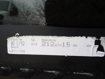 фото thumb №7, Mercedes e класс w212 sedan стекло зад задняя 10r 2010 год