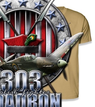 Футболка 303-й эскадрильи Футболка XL Fighter