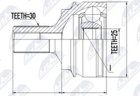 фото thumb №9, Npz-me-016 nty шарнир внешний | a2043300585