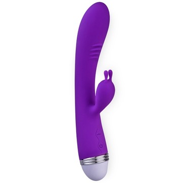 Силиконовый вибратор с кроликом, 2 мотора, USB