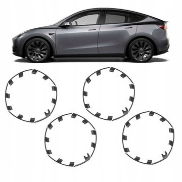 24X ЗАЩИТА КОЛЕСНОГО ОБОДА НАШИВКА КОЛЕСНОГО КОЛПАКА ДЛЯ МОДЕЛИ TESLA Y PERFORMAN