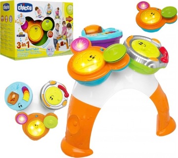 CHICCO Образовательная музыкальная таблица 3IN1 играет группу для инструментов.