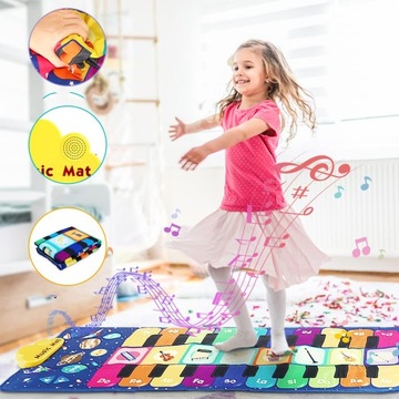 КОВРИК, ИГРАЮЩАЯ МУЗЫКУ, ТАНЕЦ, ПИАНИНО, ИГРА
