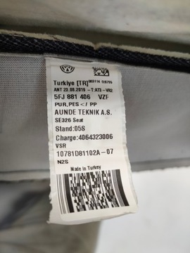 фото thumb №8, Tarraco сидіння килимок нагрівальна сидіння перед переднє обшивка лівий 5fj881375