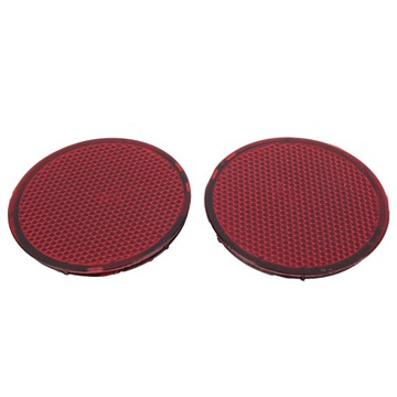 фото thumb №14, Nissan qashqai 2007-2015 2pcs круглий червоний відбивач бампера заднього