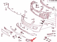 Mercedes-benz ml w164 передний бампер левая защита решетка a1648260124 Киев, фото thumb