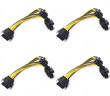 Комплект из 4 графических адаптеров 8PIN на 2 переходника 8PIN