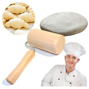 Вращающаяся скалка с ручкой, маленькая кухонная скалка, 70 х 180 мм
