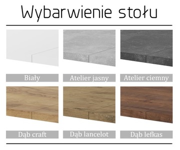 8 krzeseł skandynawskich + stół 80x140/180 cm